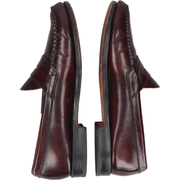 GHBass BASS Coin Loafers, Size 9 1/2M Men's 27.5cm genuine leather burgundy type Vintage Second Hand