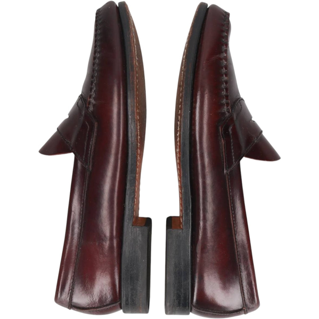 GHBass BASS Coin Loafers, Size 9 1/2M Men's 27.5cm genuine leather burgundy type Vintage Second Hand