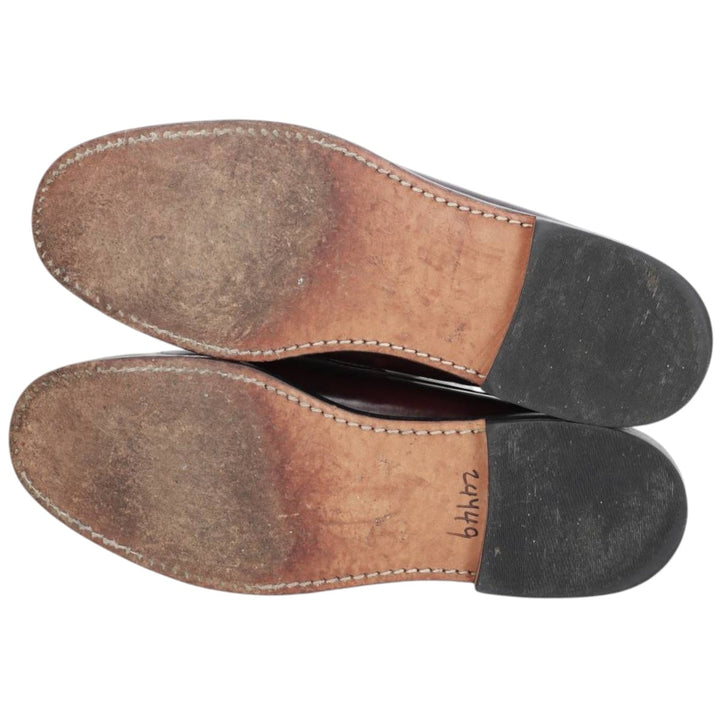 GHBass BASS Coin Loafers, Size 9 1/2M Men's 27.5cm genuine leather burgundy type Vintage Second Hand