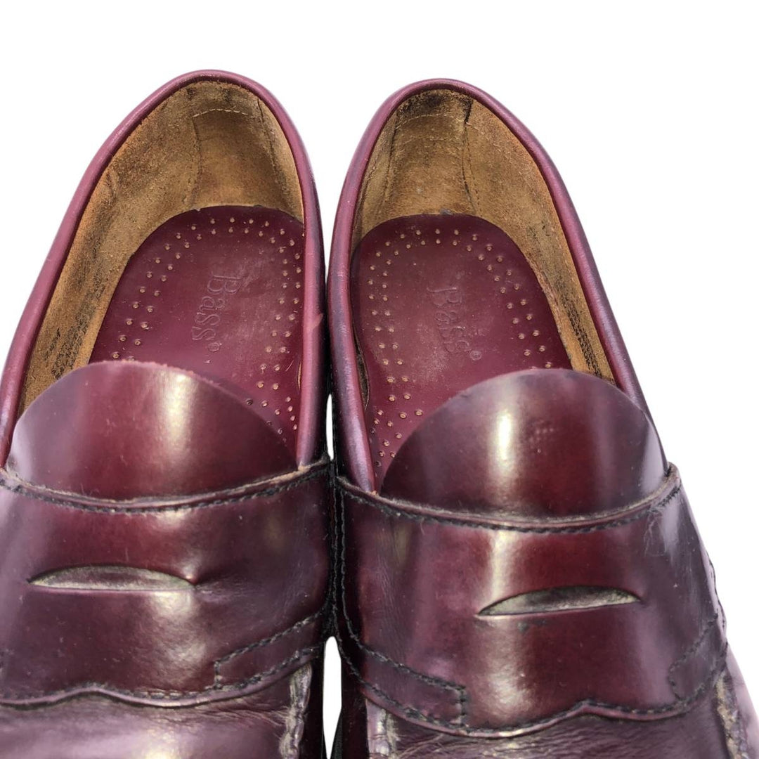 GHBass BASS Coin Loafers, Size 9 1/2M Men's 27.5cm genuine leather burgundy type Vintage Second Hand