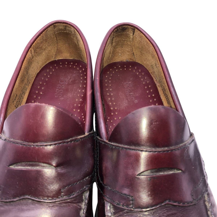 GHBass BASS Coin Loafers, Size 9 1/2M Men's 27.5cm genuine leather burgundy type Vintage Second Hand