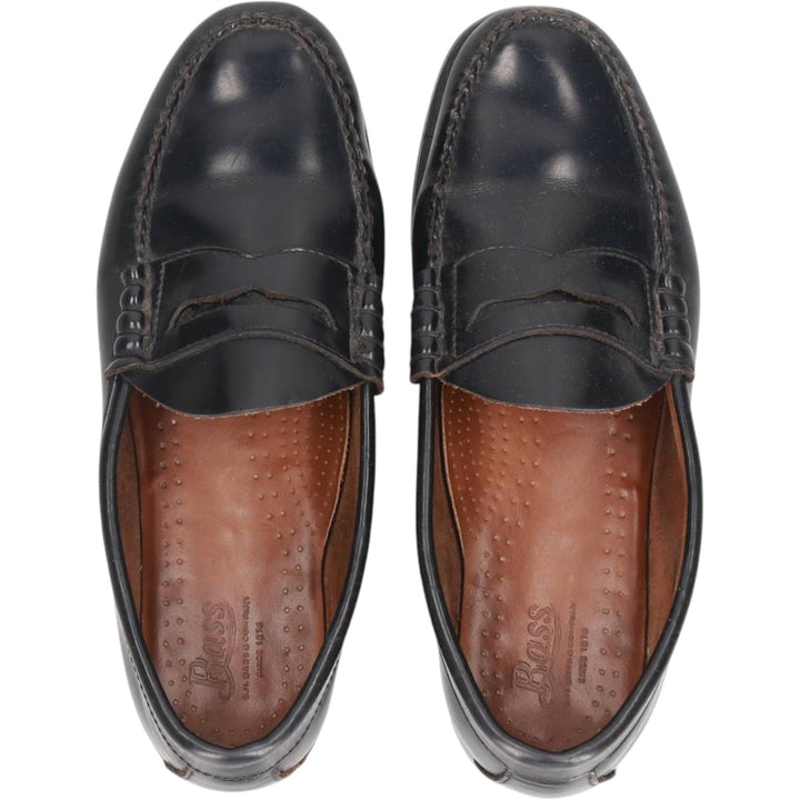 GHBass BASS coin loafers, size 8 EE Men's 26.0cm genuine leather black type Vintage Second Hand
