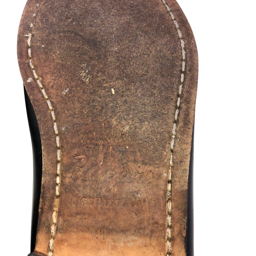 GHBass BASS coin loafers, size 8 EE Men's 26.0cm genuine leather black type Vintage Second Hand