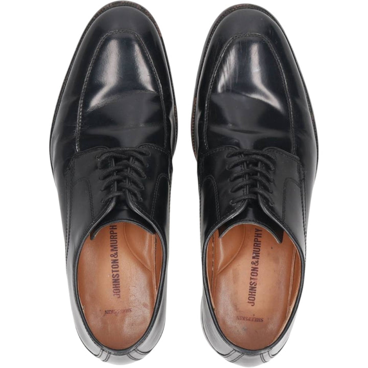 Johnston and Murphy U-tip shoes, size 8D Men's 26.0cm Genuine Leather Sheepskin black type Vintage Second Hand