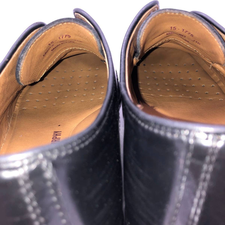 Johnston and Murphy U-tip shoes, size 8D Men's 26.0cm Genuine Leather Sheepskin black type Vintage Second Hand