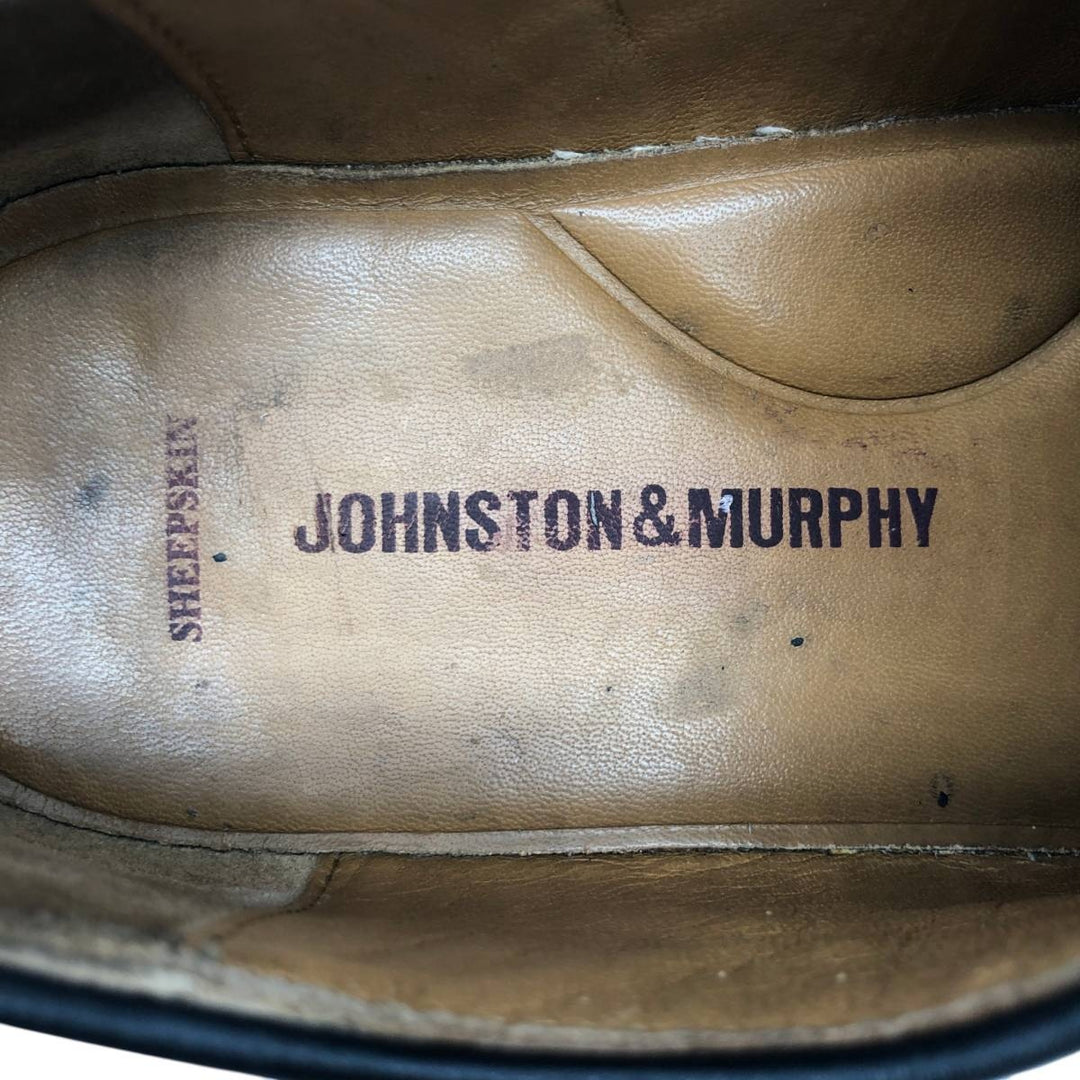 Johnston and Murphy U-tip shoes, size 8D Men's 26.0cm Genuine Leather Sheepskin black type Vintage Second Hand