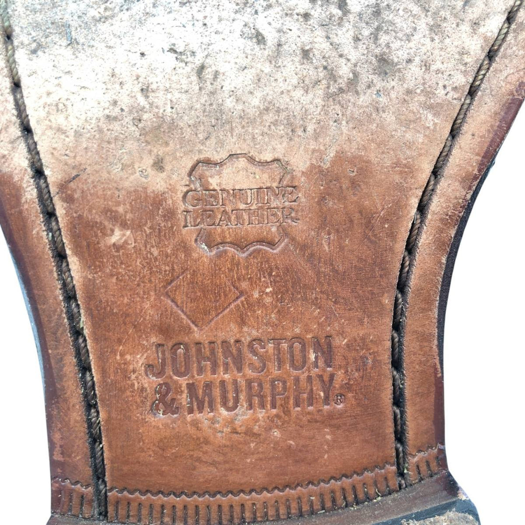 Johnston and Murphy U-tip shoes, size 8D Men's 26.0cm Genuine Leather Sheepskin black type Vintage Second Hand