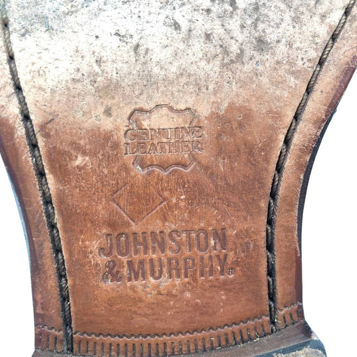 Johnston and Murphy U-tip shoes, size 8D Men's 26.0cm Genuine Leather Sheepskin black type Vintage Second Hand