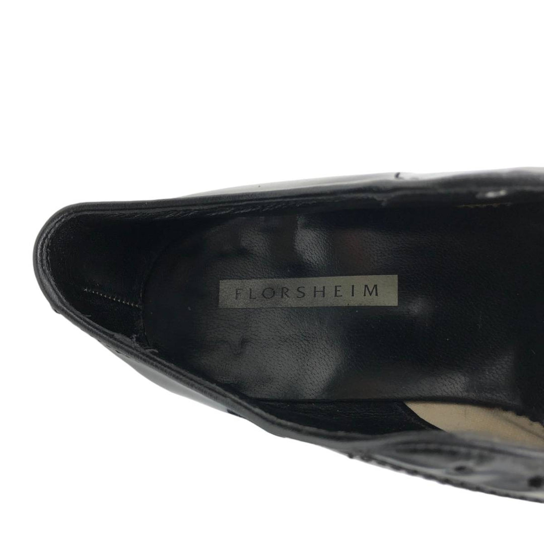 Florsheim U-tip shoes, made in the USA, size 9 1/2D Men's 27.5cm unclear black type Vintage Second Hand