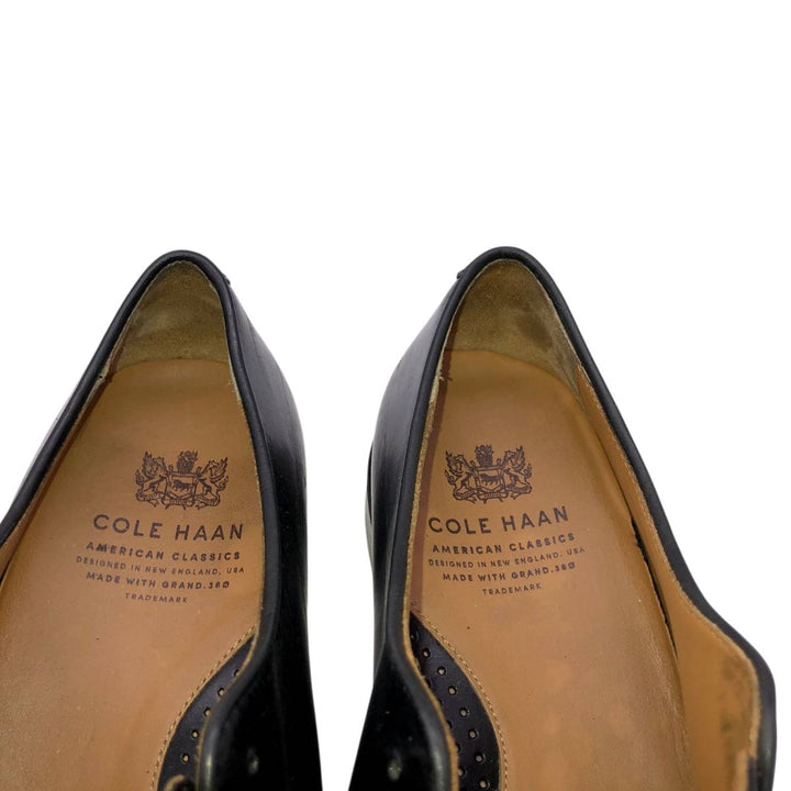 Cole Haan plain toe shoes, size 9D Men's 27.0cm unclear black type Vintage Second Hand