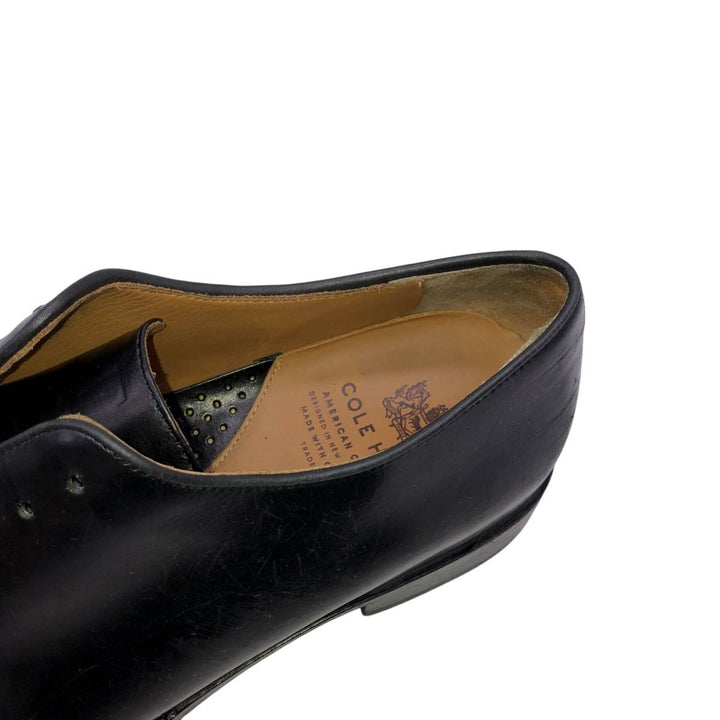 Cole Haan plain toe shoes, size 9D Men's 27.0cm unclear black type Vintage Second Hand