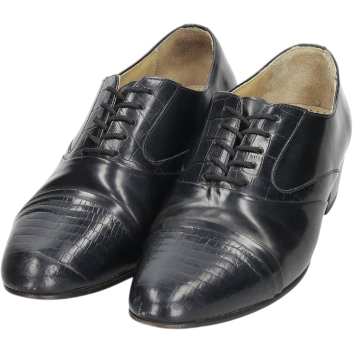 Stacy Adams platform plain toe shoes, size 9M Men's 27.0cm genuine leather black type Vintage Second Hand