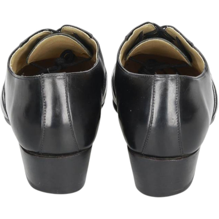 Stacy Adams platform plain toe shoes, size 9M Men's 27.0cm genuine leather black type Vintage Second Hand