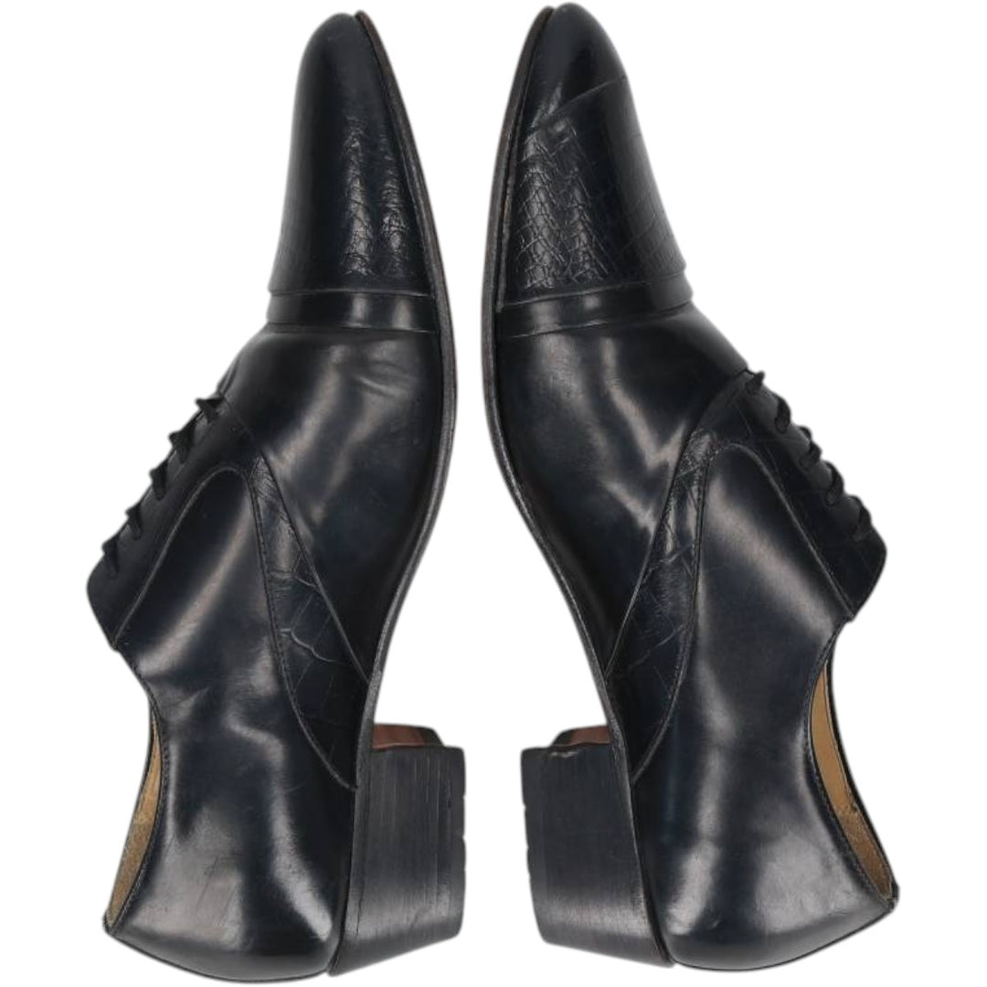 Stacy Adams platform plain toe shoes, size 9M Men's 27.0cm genuine leather black type Vintage Second Hand
