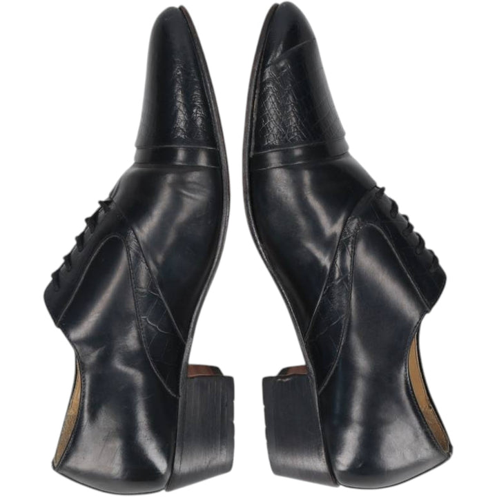 Stacy Adams platform plain toe shoes, size 9M Men's 27.0cm genuine leather black type Vintage Second Hand