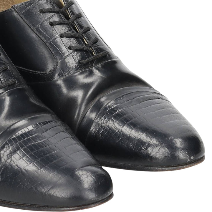 Stacy Adams platform plain toe shoes, size 9M Men's 27.0cm genuine leather black type Vintage Second Hand