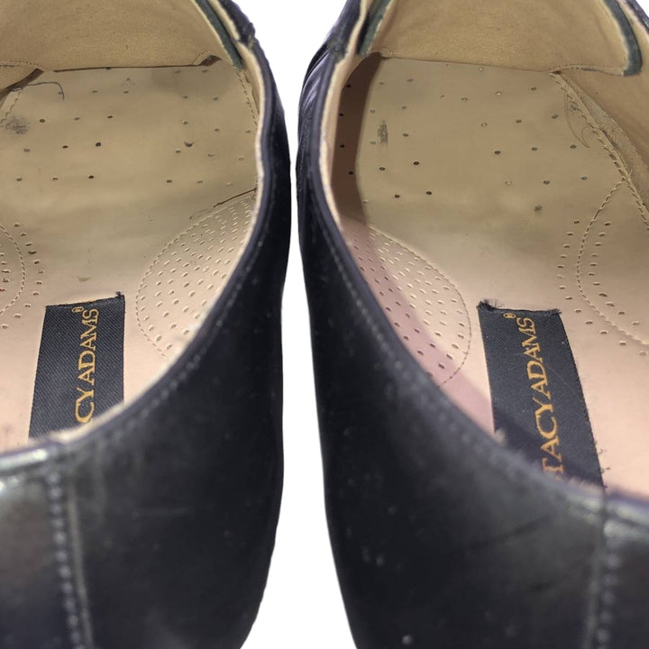 Stacy Adams platform plain toe shoes, size 9M Men's 27.0cm genuine leather black type Vintage Second Hand