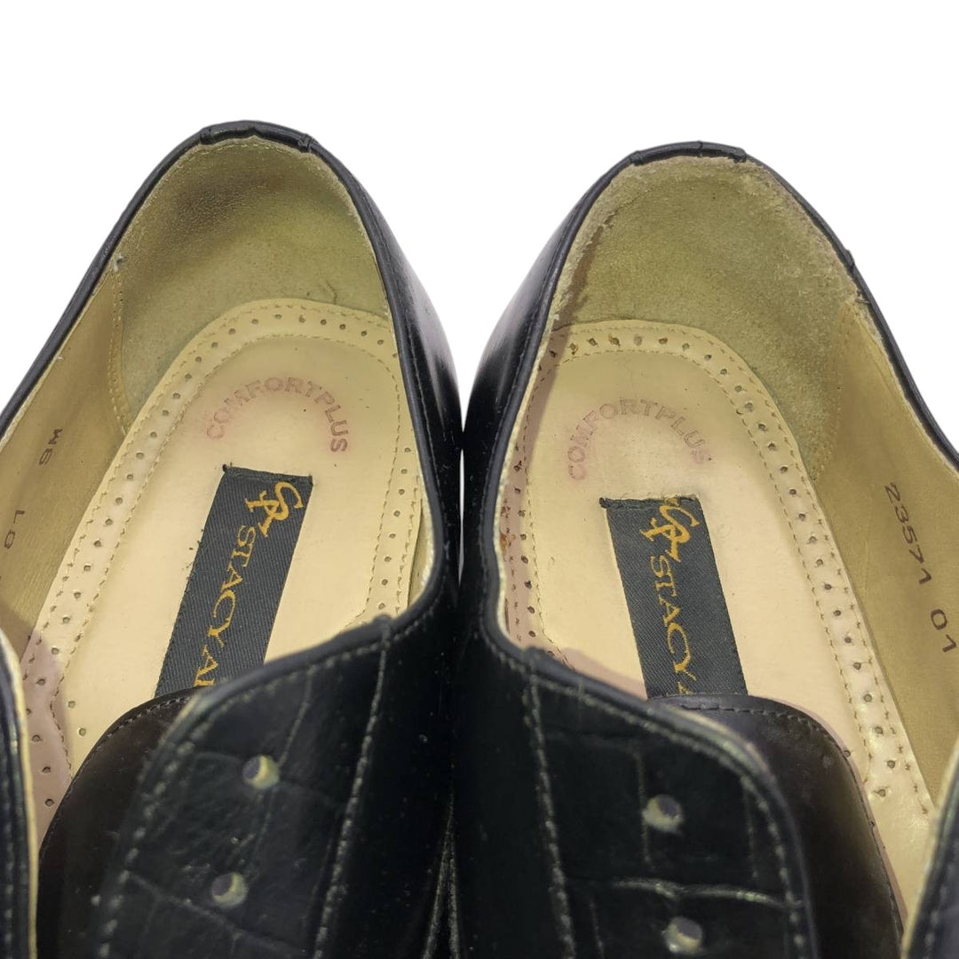 Stacy Adams platform plain toe shoes, size 9M Men's 27.0cm genuine leather black type Vintage Second Hand