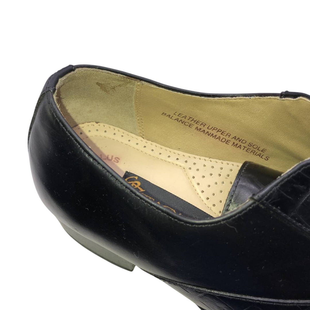Stacy Adams platform plain toe shoes, size 9M Men's 27.0cm genuine leather black type Vintage Second Hand