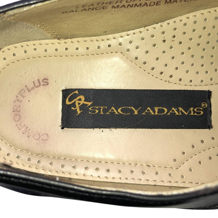 Stacy Adams platform plain toe shoes, size 9M Men's 27.0cm genuine leather black type Vintage Second Hand