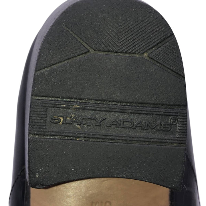 Stacy Adams platform plain toe shoes, size 9M Men's 27.0cm genuine leather black type Vintage Second Hand