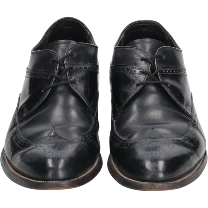 Stacy Adams full brogue wingtip shoes, size 9D Men's 27.0cm unclear black type Vintage Second Hand