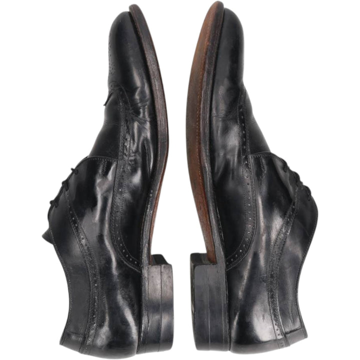 Stacy Adams full brogue wingtip shoes, size 9D Men's 27.0cm unclear black type Vintage Second Hand