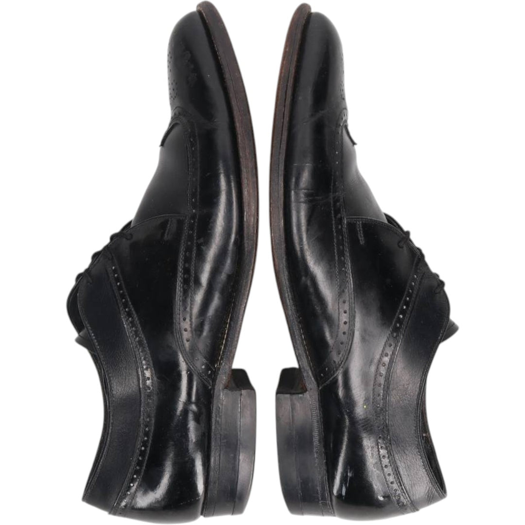Stacy Adams full brogue wingtip shoes, size 9D Men's 27.0cm unclear black type Vintage Second Hand
