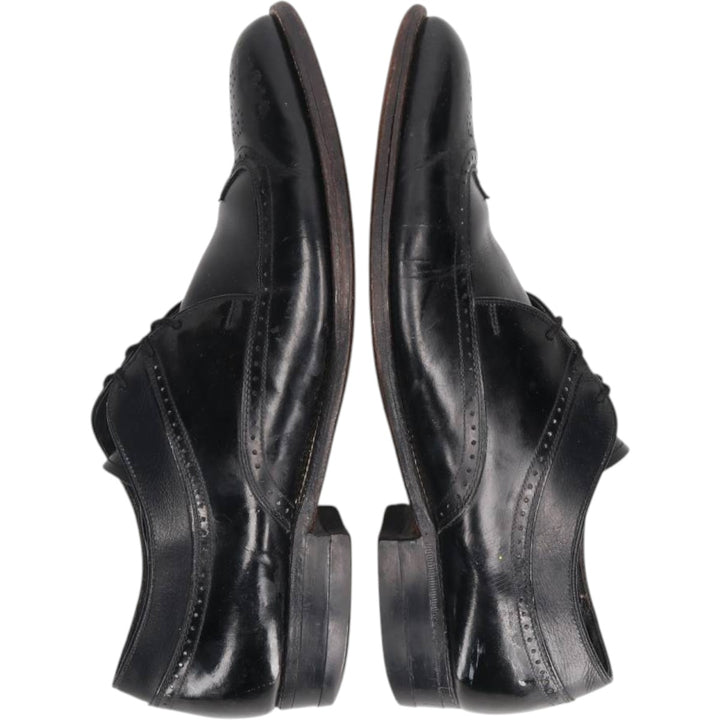 Stacy Adams full brogue wingtip shoes, size 9D Men's 27.0cm unclear black type Vintage Second Hand