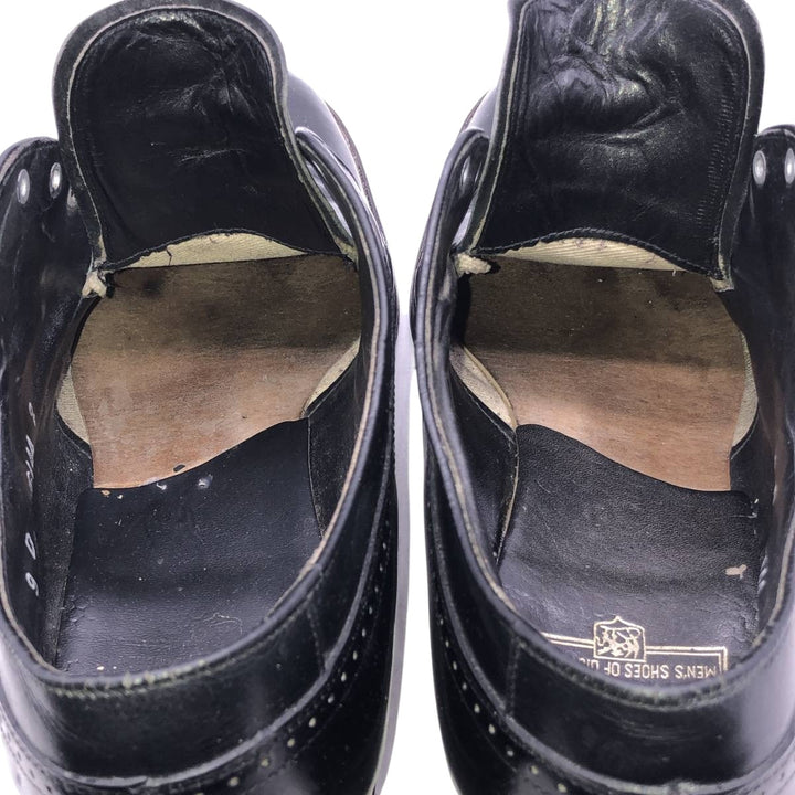 Stacy Adams full brogue wingtip shoes, size 9D Men's 27.0cm unclear black type Vintage Second Hand