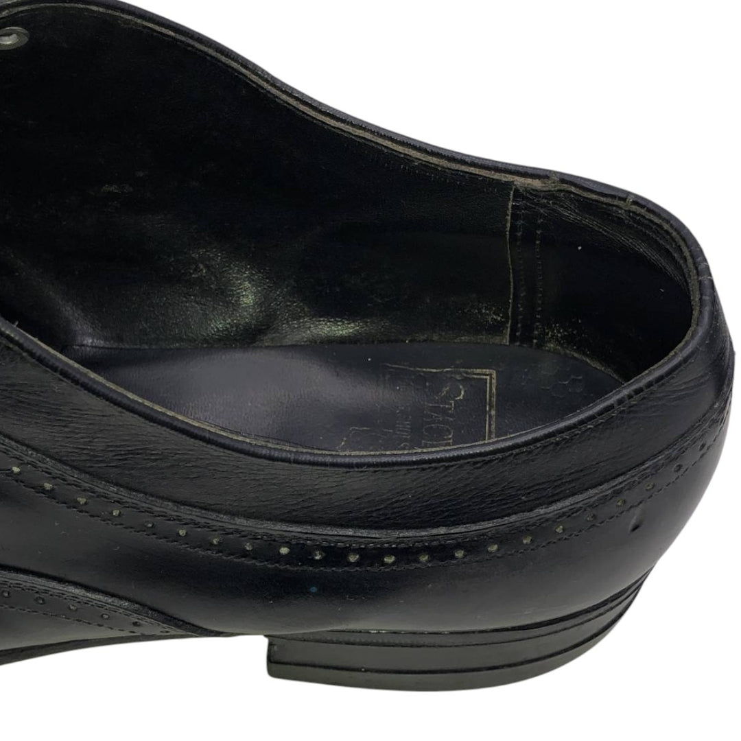 Stacy Adams full brogue wingtip shoes, size 9D Men's 27.0cm unclear black type Vintage Second Hand