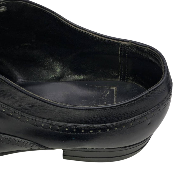 Stacy Adams full brogue wingtip shoes, size 9D Men's 27.0cm unclear black type Vintage Second Hand