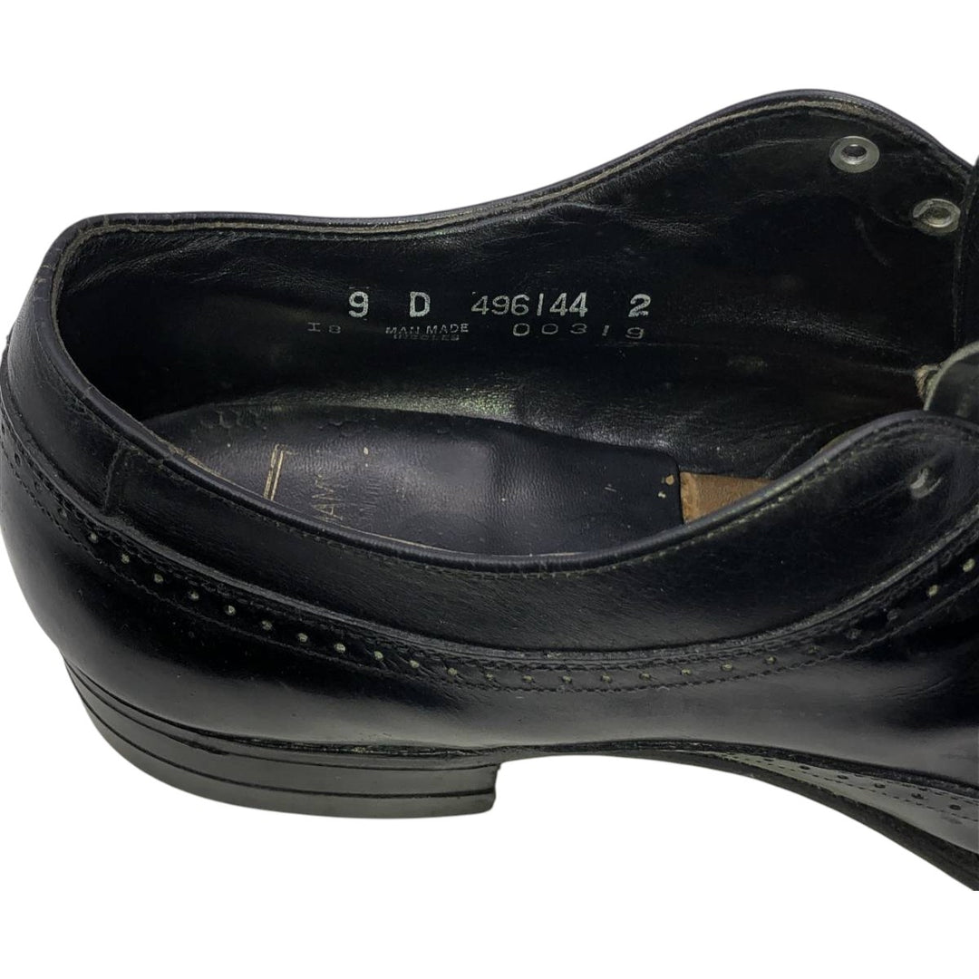 Stacy Adams full brogue wingtip shoes, size 9D Men's 27.0cm unclear black type Vintage Second Hand