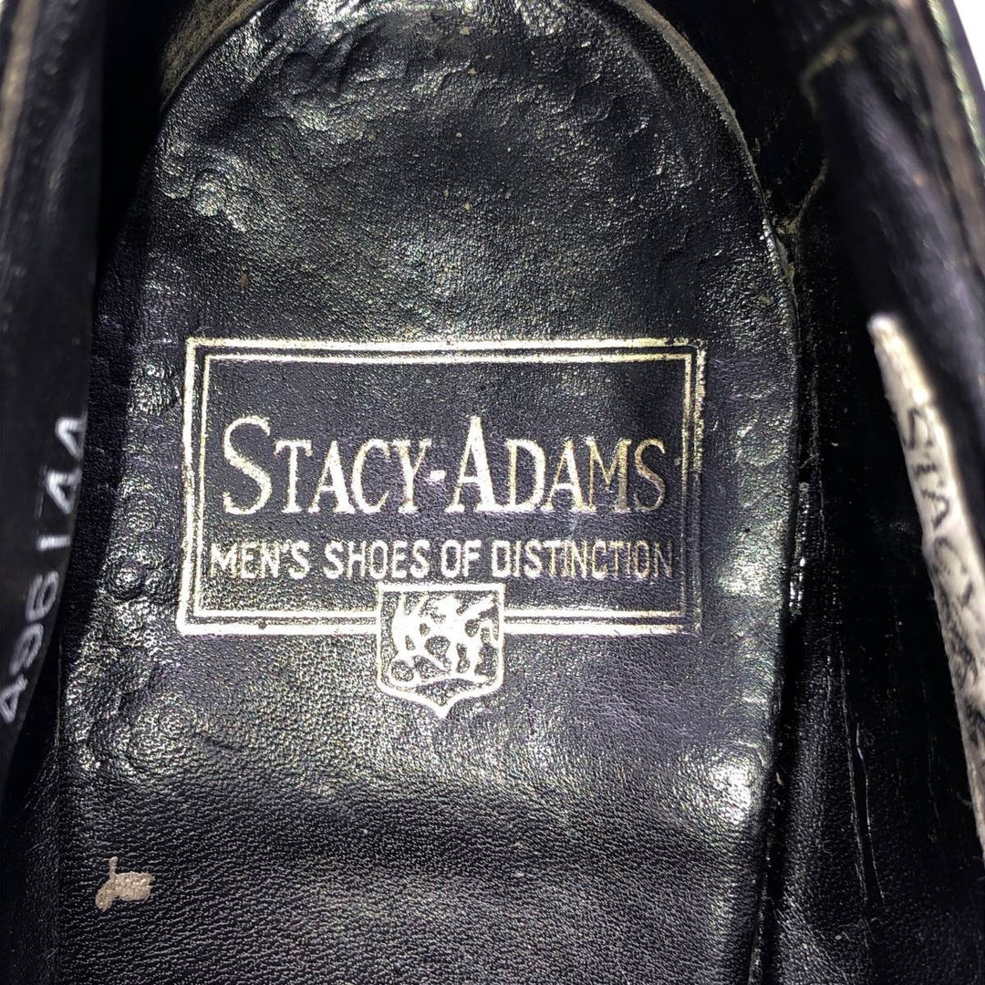 Stacy Adams full brogue wingtip shoes, size 9D Men's 27.0cm unclear black type Vintage Second Hand