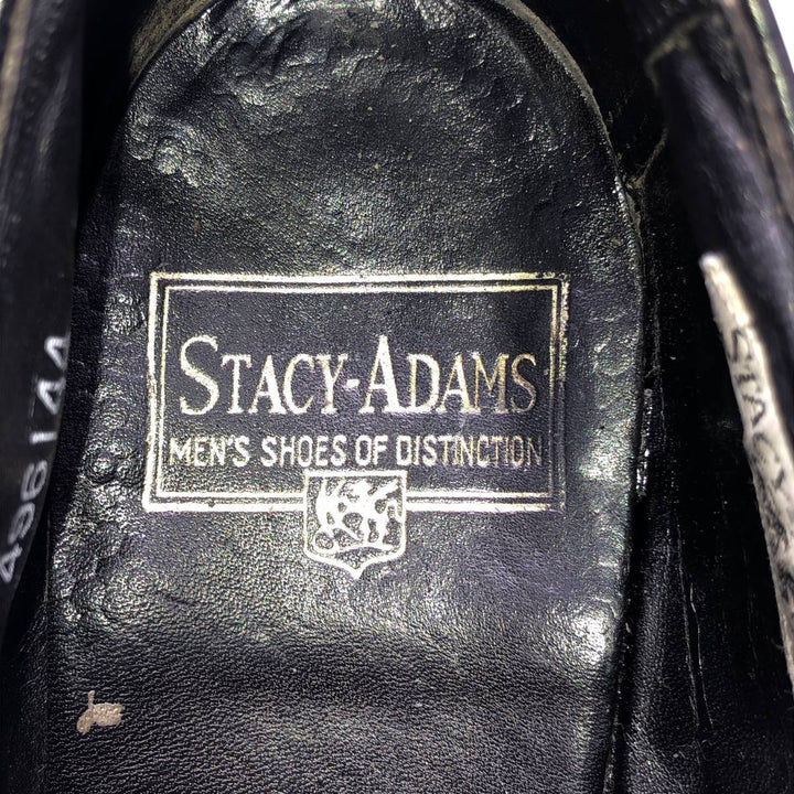 Stacy Adams full brogue wingtip shoes, size 9D Men's 27.0cm unclear black type Vintage Second Hand
