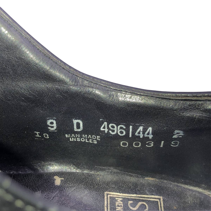 Stacy Adams full brogue wingtip shoes, size 9D Men's 27.0cm unclear black type Vintage Second Hand