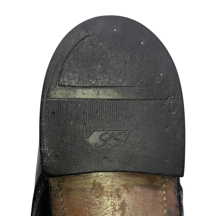 Stacy Adams full brogue wingtip shoes, size 9D Men's 27.0cm unclear black type Vintage Second Hand