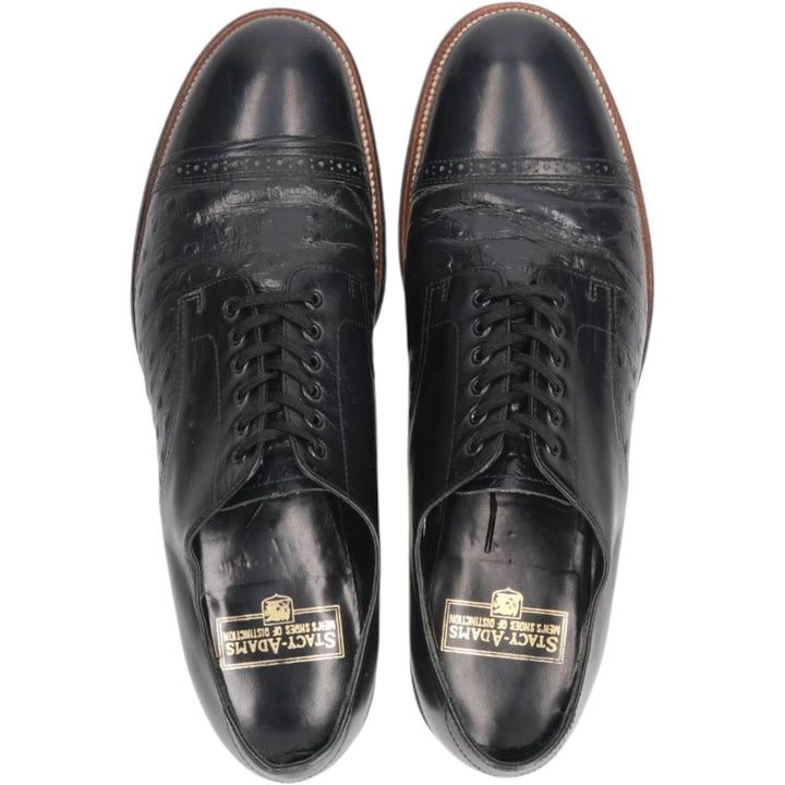 Stacy Adams straight-tip shoes, size 9D Men's 27.0cm genuine leather black type Vintage Second Hand