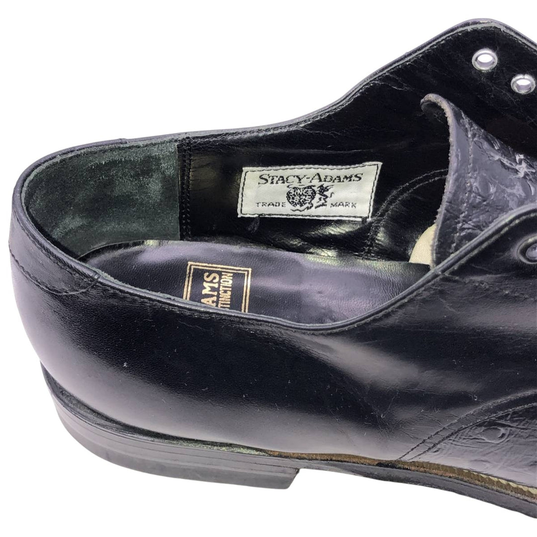 Stacy Adams straight-tip shoes, size 9D Men's 27.0cm genuine leather black type Vintage Second Hand