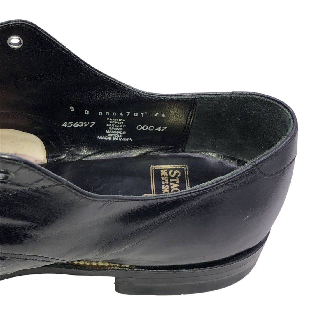 Stacy Adams straight-tip shoes, size 9D Men's 27.0cm genuine leather black type Vintage Second Hand