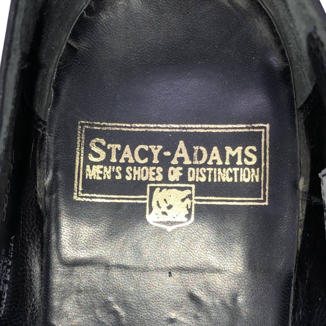Stacy Adams straight-tip shoes, size 9D Men's 27.0cm genuine leather black type Vintage Second Hand