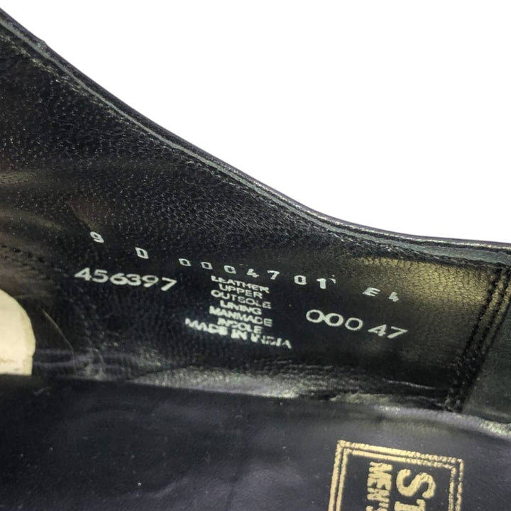 Stacy Adams straight-tip shoes, size 9D Men's 27.0cm genuine leather black type Vintage Second Hand