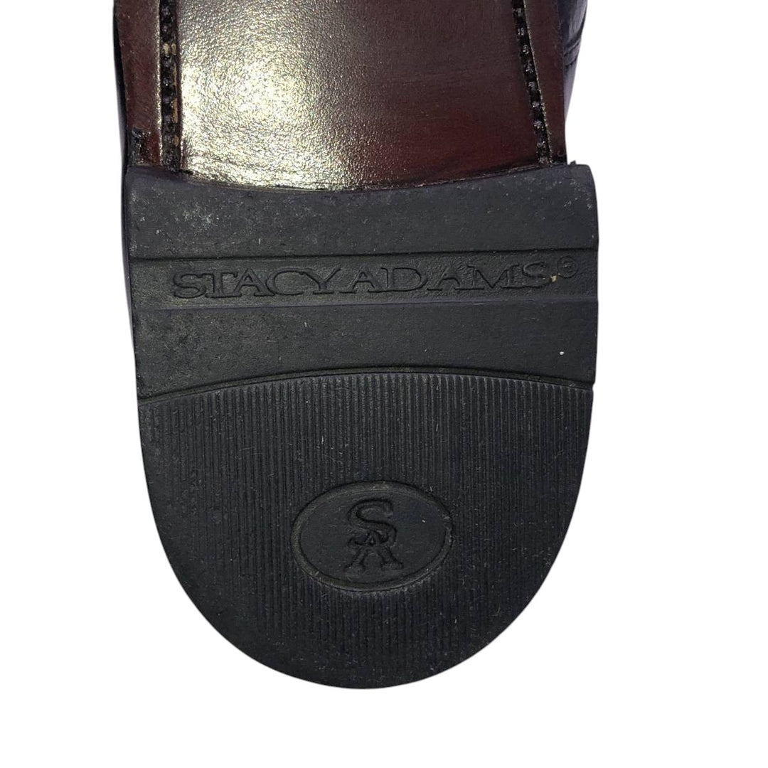 Stacy Adams straight-tip shoes, size 9D Men's 27.0cm genuine leather black type Vintage Second Hand