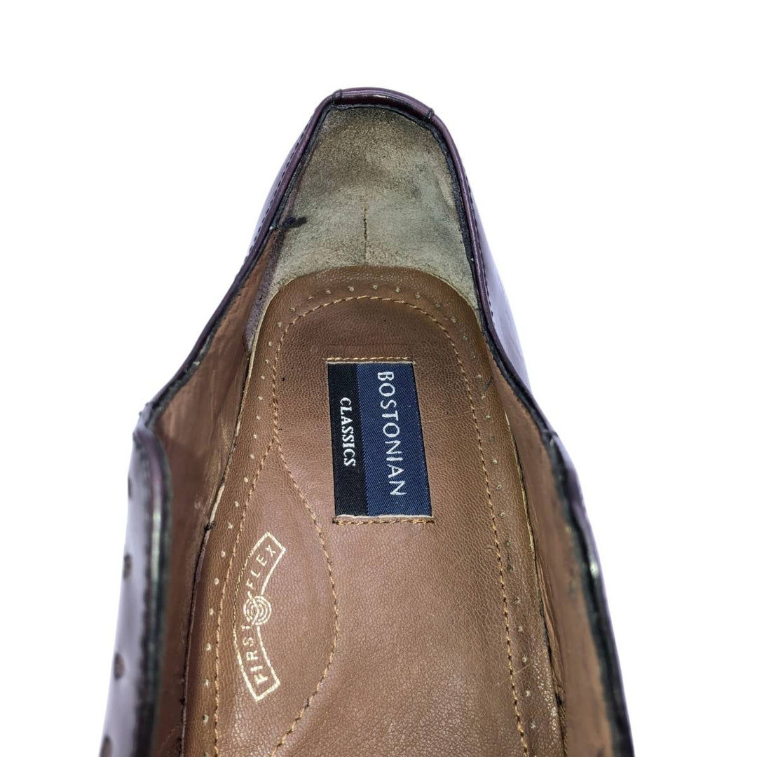 Bostonian Classics Straight Tip Shoes, Size 10M Men's 28.0cm genuine leather red type reddish brown Vintage Second Hand