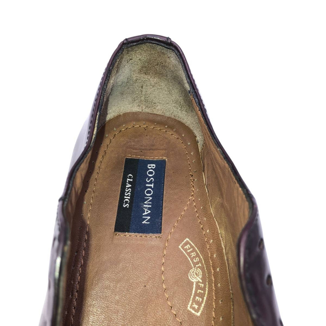 Bostonian Classics Straight Tip Shoes, Size 10M Men's 28.0cm genuine leather red type reddish brown Vintage Second Hand