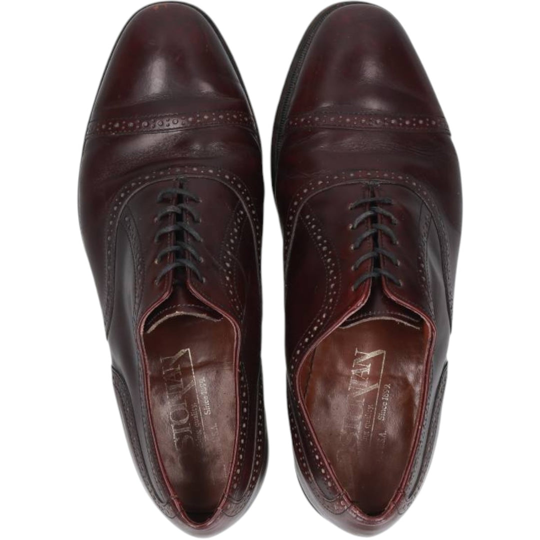 Bostonian straight-tip shoes, size 8 1/2EEE Men's 26.5cm unclear burgundy type Vintage Second Hand
