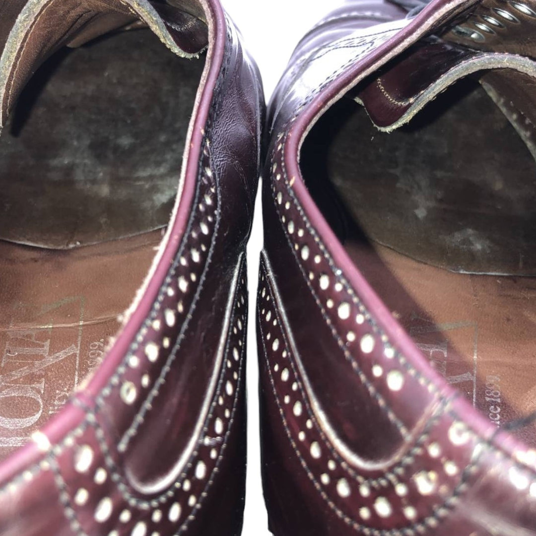 Bostonian straight-tip shoes, size 8 1/2EEE Men's 26.5cm unclear burgundy type Vintage Second Hand