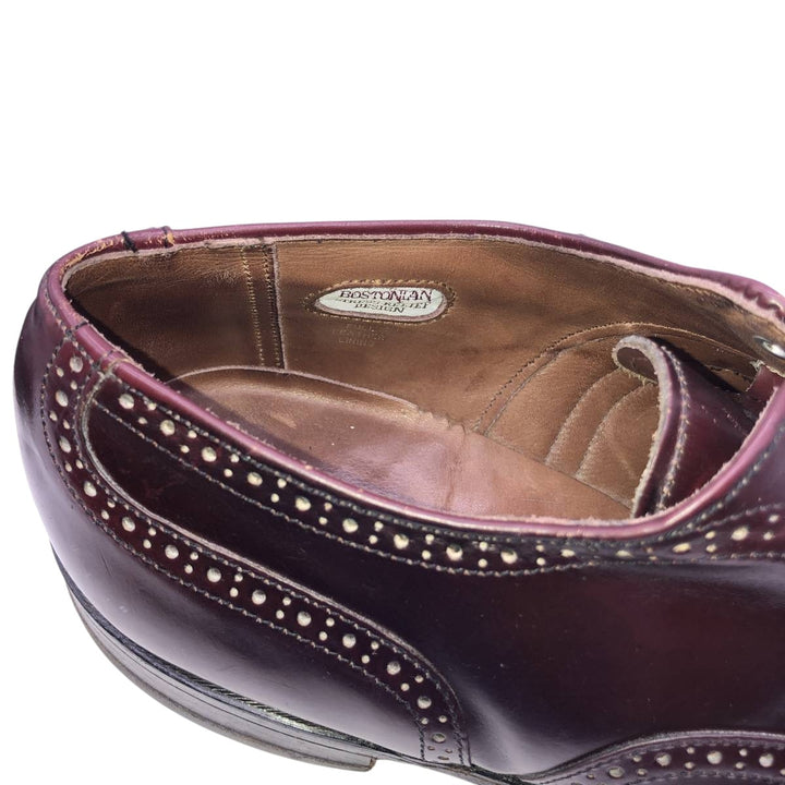 Bostonian straight-tip shoes, size 8 1/2EEE Men's 26.5cm unclear burgundy type Vintage Second Hand