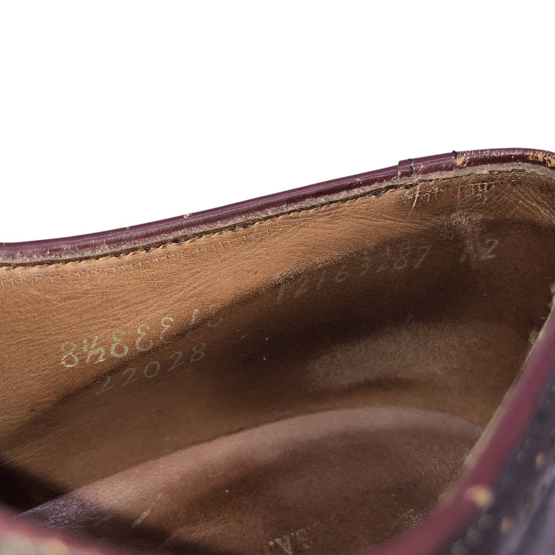 Bostonian straight-tip shoes, size 8 1/2EEE Men's 26.5cm unclear burgundy type Vintage Second Hand