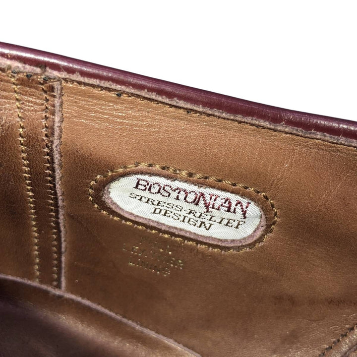 Bostonian straight-tip shoes, size 8 1/2EEE Men's 26.5cm unclear burgundy type Vintage Second Hand